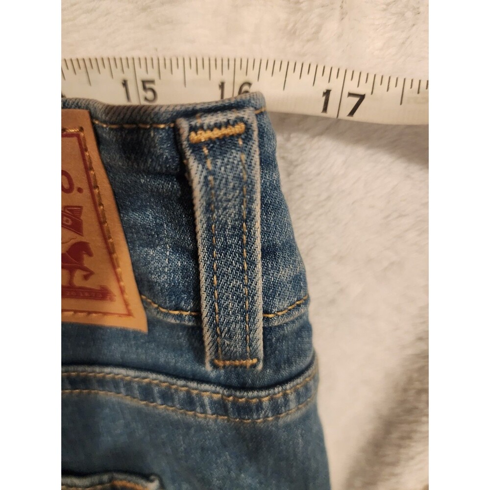 Levis 726 High Rise Flare Jeans Size 33x32 Light Wash Women - Picture 6 of 10